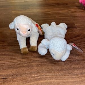 Pair of Lambs Ty Beanie Babies